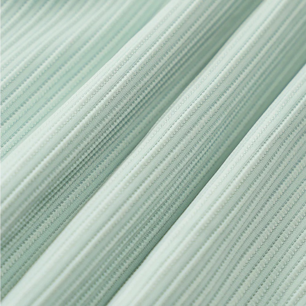 The Cyan Ribbed Solid Low Waisted Bikini Bottom - Picture 3 of 3